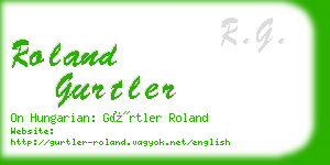 roland gurtler business card